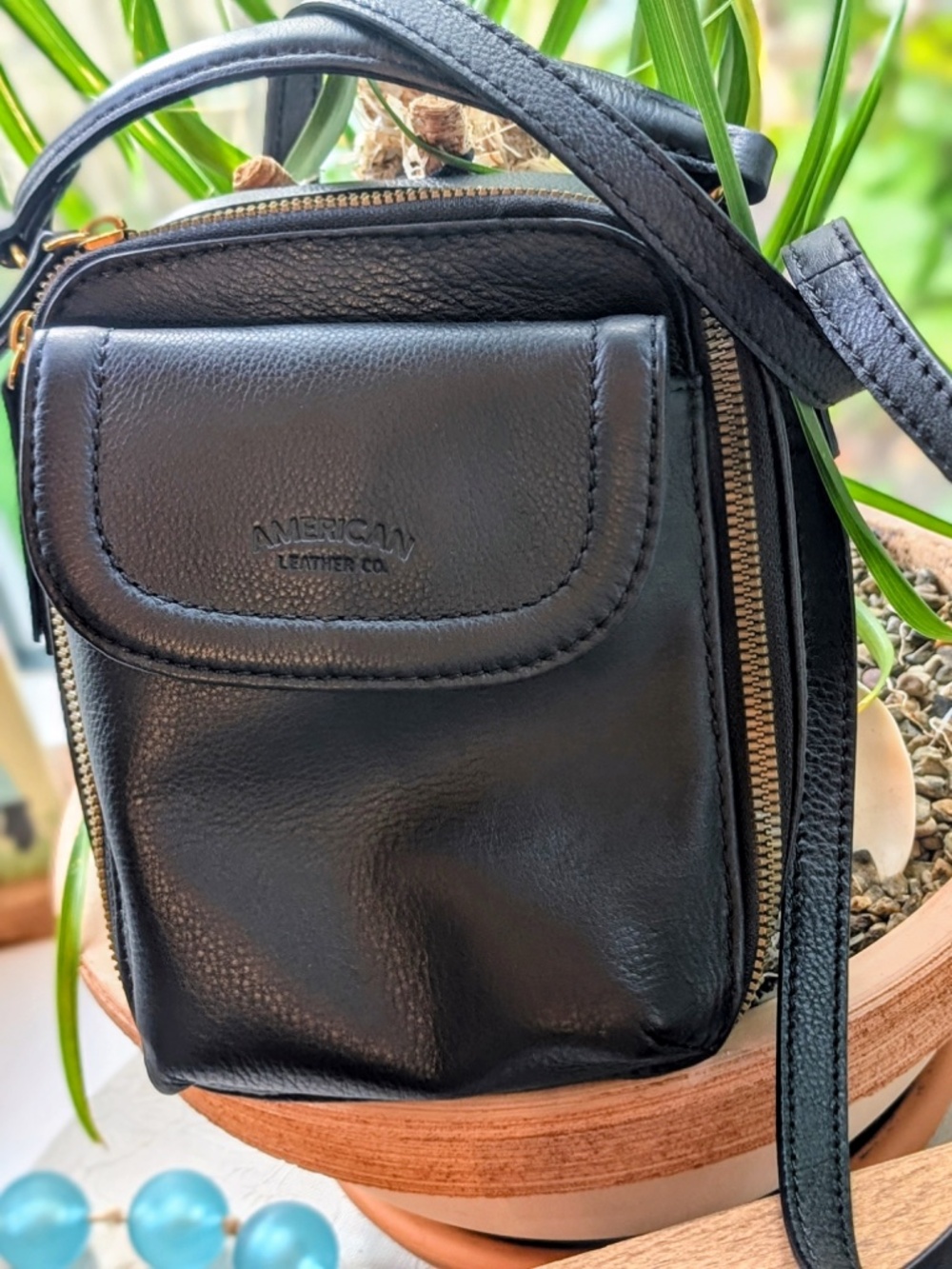 American Leather Crossbody Bag